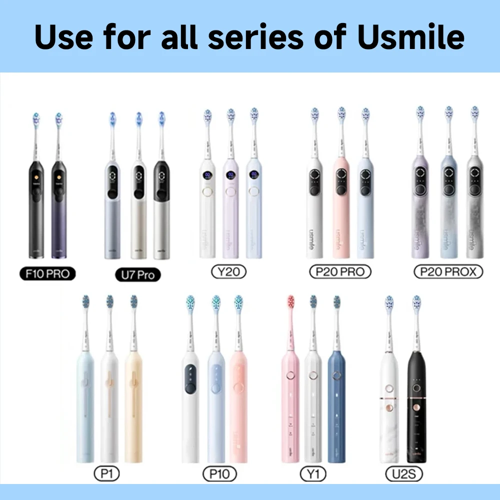 4Pcs/8Pcs/12Pcs/Pack usmile 전동 칫솔 헤드용 교체용 브러시 헤드 딥 클린 타입/소프트 브리슬 타입 구강 관리