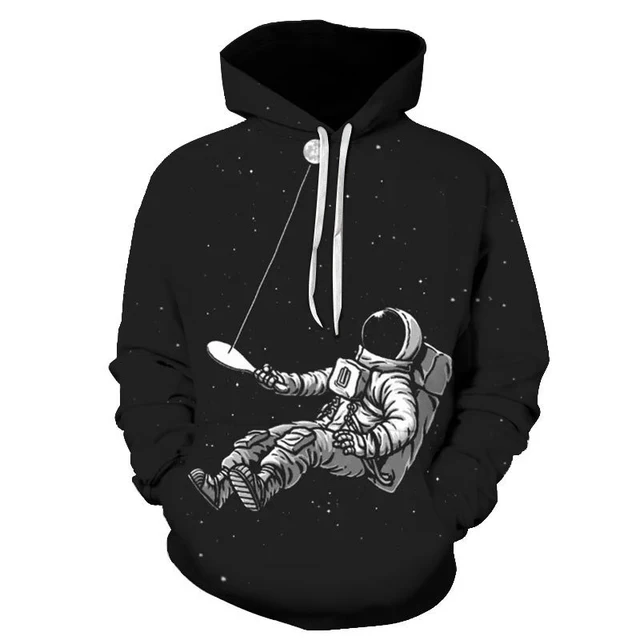 Astronaut Pattern Style Harajuku Essentials Hoodie Men Sweats Casual  Streetwear 3d Print Fashion Hip Hop Loose Sweatshirts Tops - Hoodies u0026  Sweatshirts - AliExpress