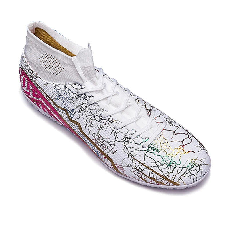 

35-47# High Ankle Stylish Comfortable Adult Youth Training Match Sports Football Shoes Outdoor Indoor Grass Sports Shoes 35-47#