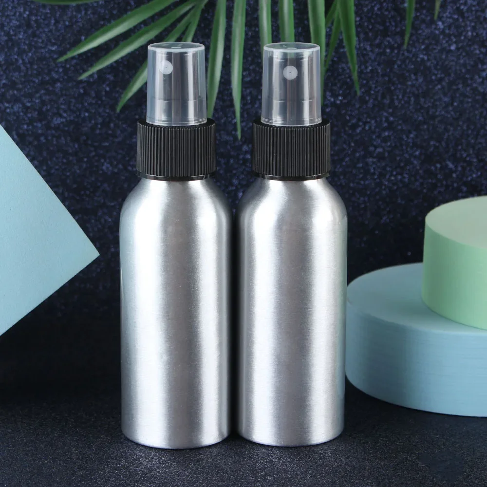 

Silver Aluminum Spray Bottle Refillable Portable Perfume Empty Container Travel Cosmetic Sprayer Atomizer