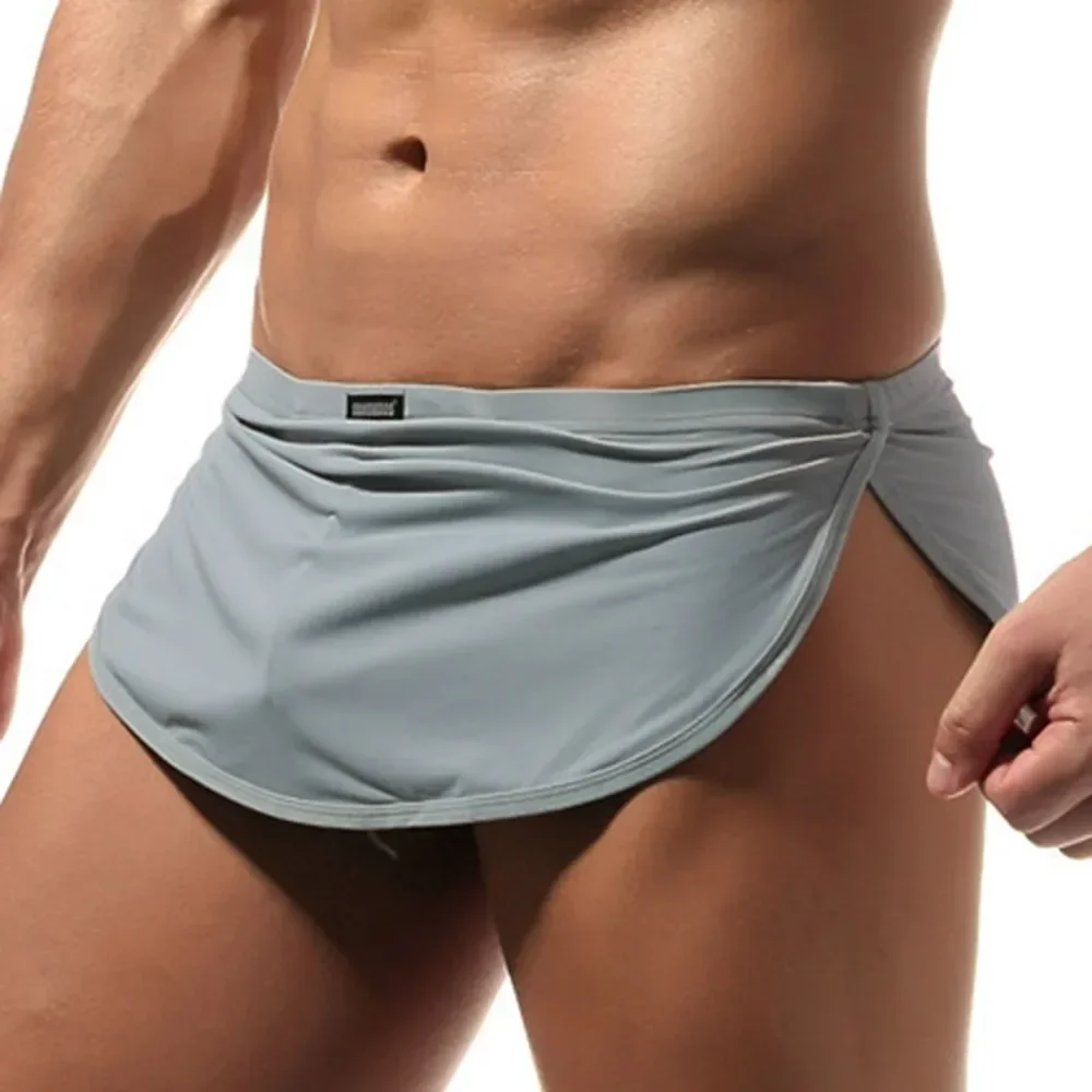 Breathable Men's Panties Homewear Casual Loose Shorts With Pouch Thongs Elastic Man Boxer Briefs Shorts Trunks Underwear