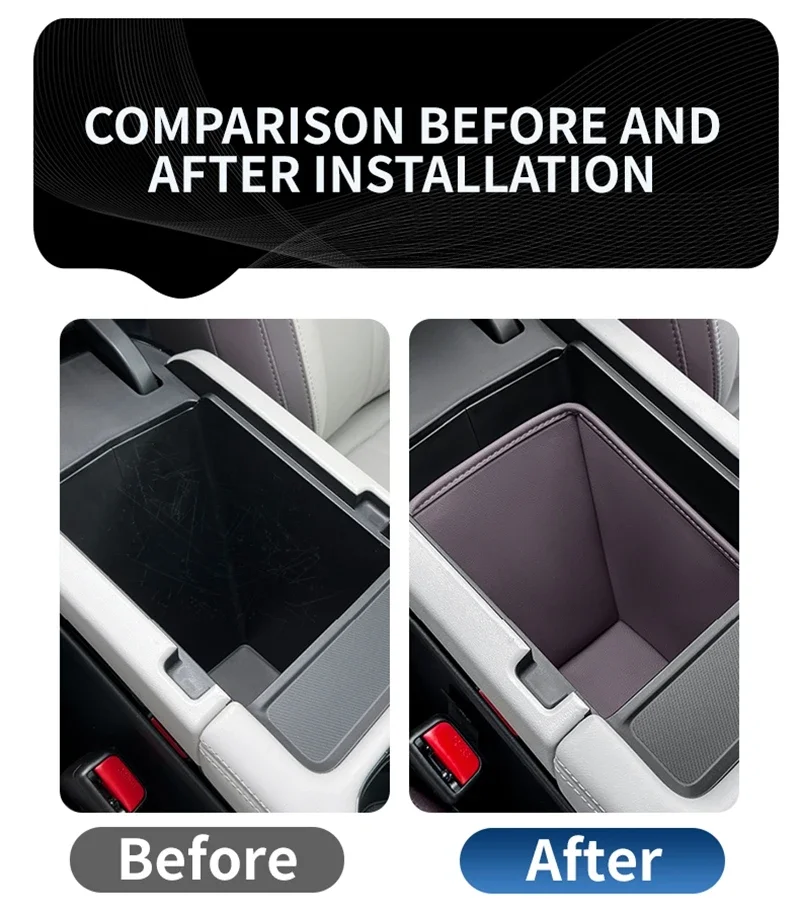 For Byd Song Plus Seal u Dmi Ev 2023-2025 Center Console Storage Armrest Organizer Box Protector Mat Scratch Wear resistant
