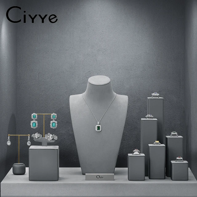 Ciyye Fashion Microfiber Jewelry Display Stand Ring Earring