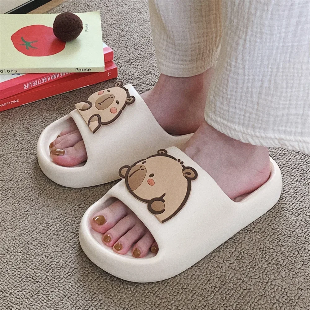 Women Sandals Home Slipper Women capybara Cute Cloud Sandals Summer Flip Flops Beach Slides House Casual Room Shoes Kawai Flat Female Eva