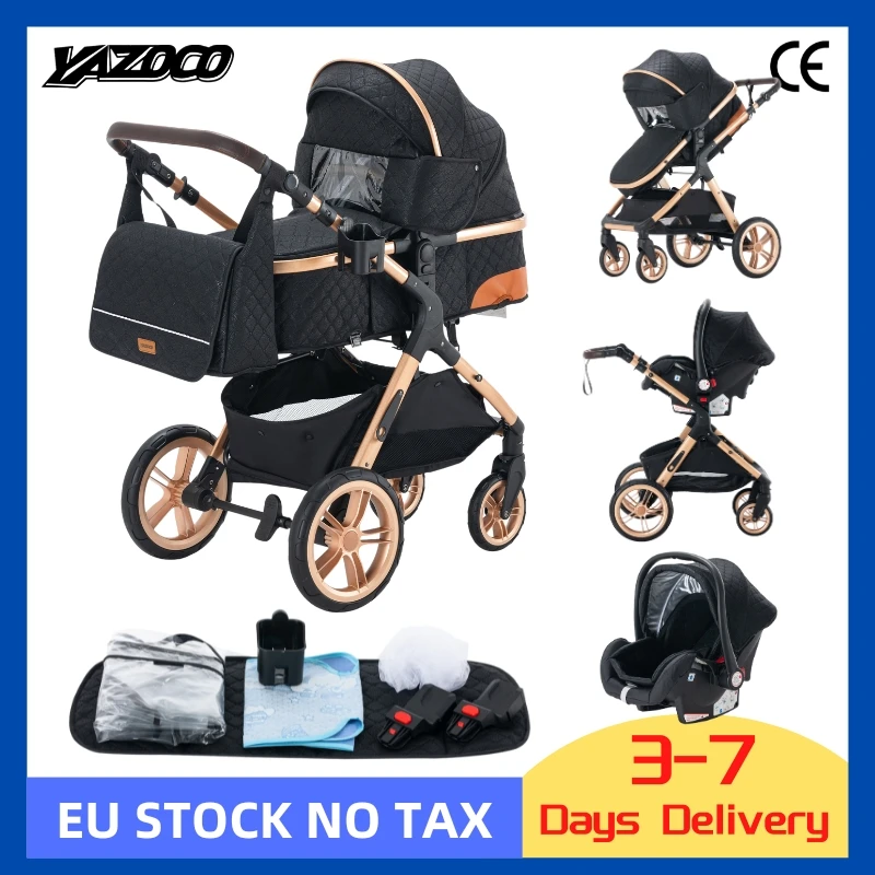 Poussette bébé 3 en 1 poussette multifonctionnelle facile pliante voyage Portable landau siège de sécurité norme ue livraison gratuite 1 Poussette bébé 3 en 1 poussette multifonctionnelle facile pliante voyage Portable landau siège de sécurité norme ue livraison gratuite 1