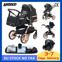 Poussette bébé 3 en 1 poussette multifonctionnelle facile pliante voyage Portable landau siège de sécurité norme ue livraison gratuite 1