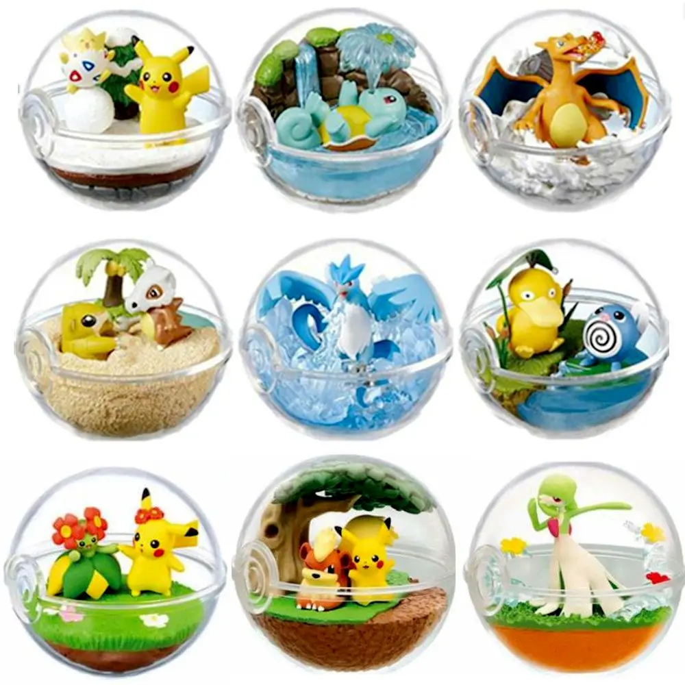 1 Pcs Pokeball  액션 피규어 3D Transparen PVC 모델  Articuno Gengar Mewtwo Rowlet 동상..