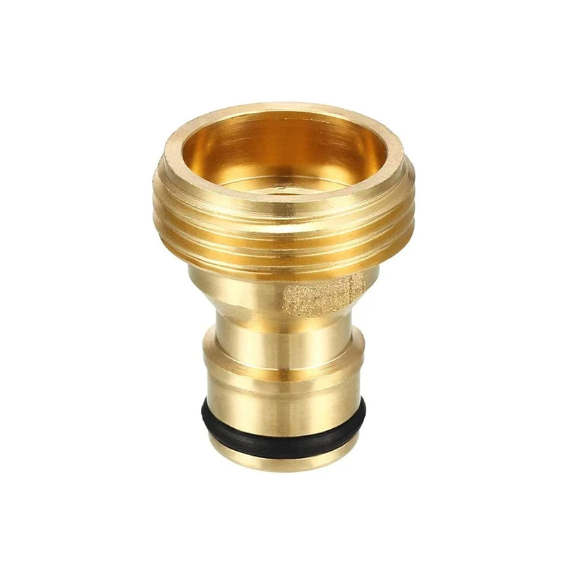 Onarway Connettore per rubinetto da giardino BSP da 3/4 di pollice in ottone per tubo da giardino connettore filettato adattatore per rubinetto