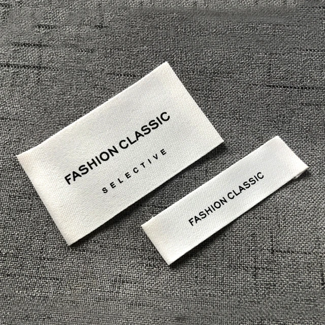 Étiquettes en coton pour vêtements personnalisées Étiquette en polyester lavable Étiquettes en coton personnalisées Étiquettes imprimées pour vêtements avec LOGO 1