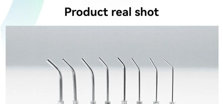 1-inch 45 degree bent metal injection needle tube, stainless steel dispensing needle, dispensing needle distributor accessories