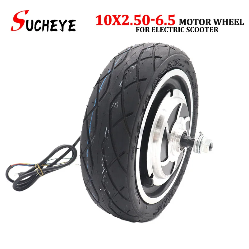 

36V 48V 350W 500W 10x2.50-6.5 CHAOYANG Tubeless Tire Motor For 10 Inch Electric Scooter Brushless Hub Parts