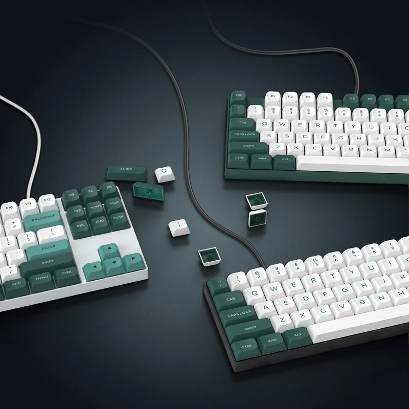 verde, branco, sem fio, retroiluminado, cereja MX, mecânica, jogos, teclados