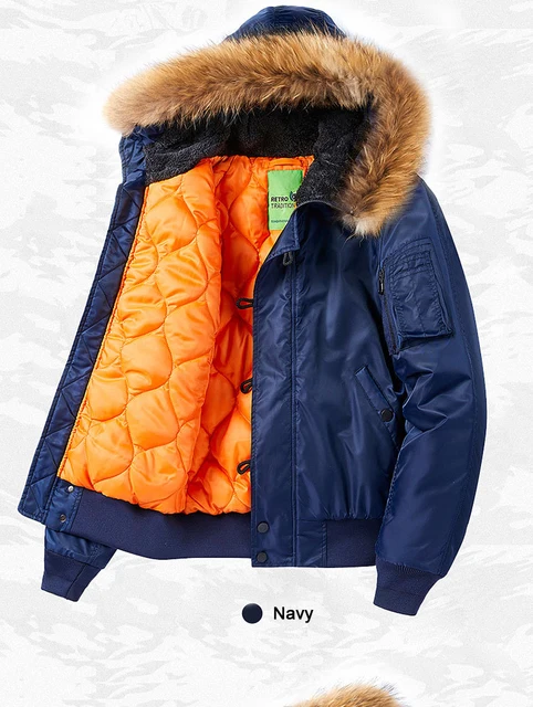 JCAESAR FUR BOMBER N2B JACKET