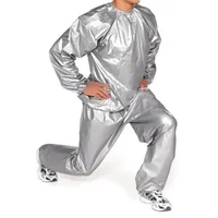 PVC Men Woman Sauna Suit Exercise Weight Loss Exercise Slimming Gym Fitness Workout Antirip Waterproof Sports Sweat Sauna Suit - Image 2