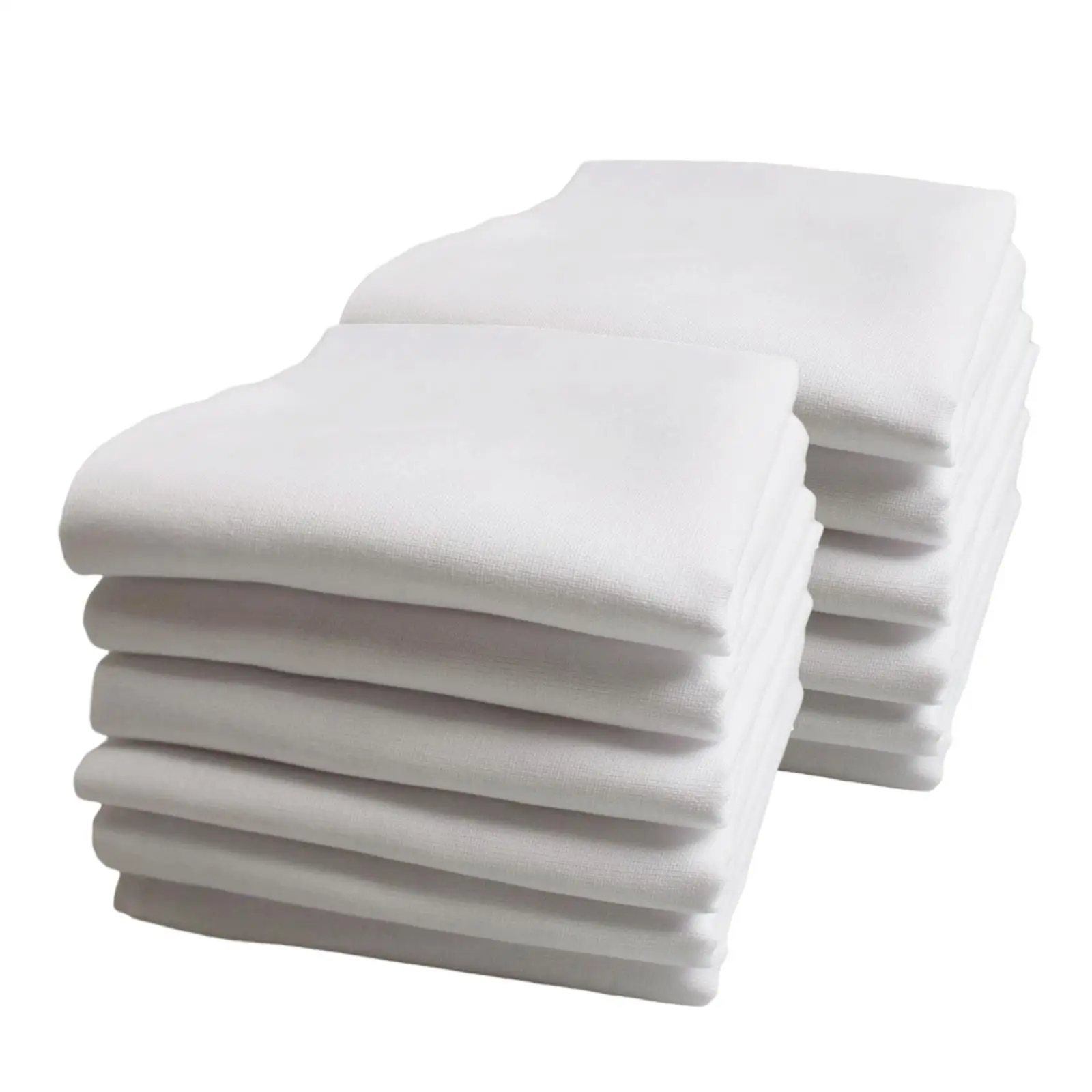 

12Pcs Pure White Handkerchiefs Set Solid Color Cotton Hankies Men Women Pocket Square DIY Crafts for Bridal Wedding