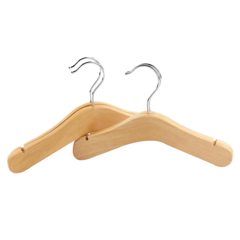 20PCS Wooden Baby Hangers,Kids Hangers,Notched Shoulder Design For Children Clothes,Decoration Hanger,Small & Medium