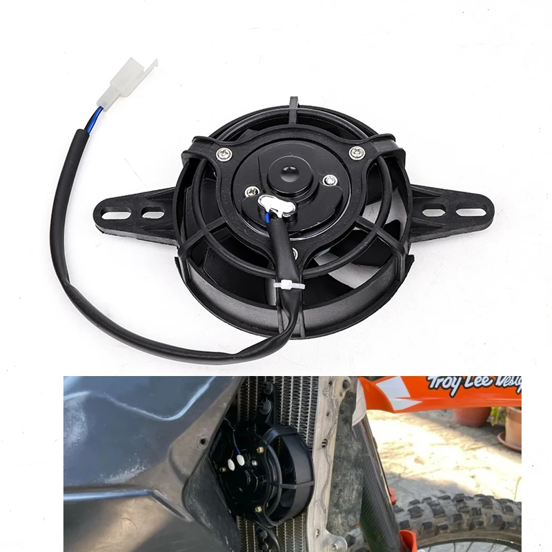 Motorcycle 12V Cooling fan Oil Cooler Engine Electric Radiator For Honda Yamaha Suzuki KTM Kawasaki ATV Motocross Accessories