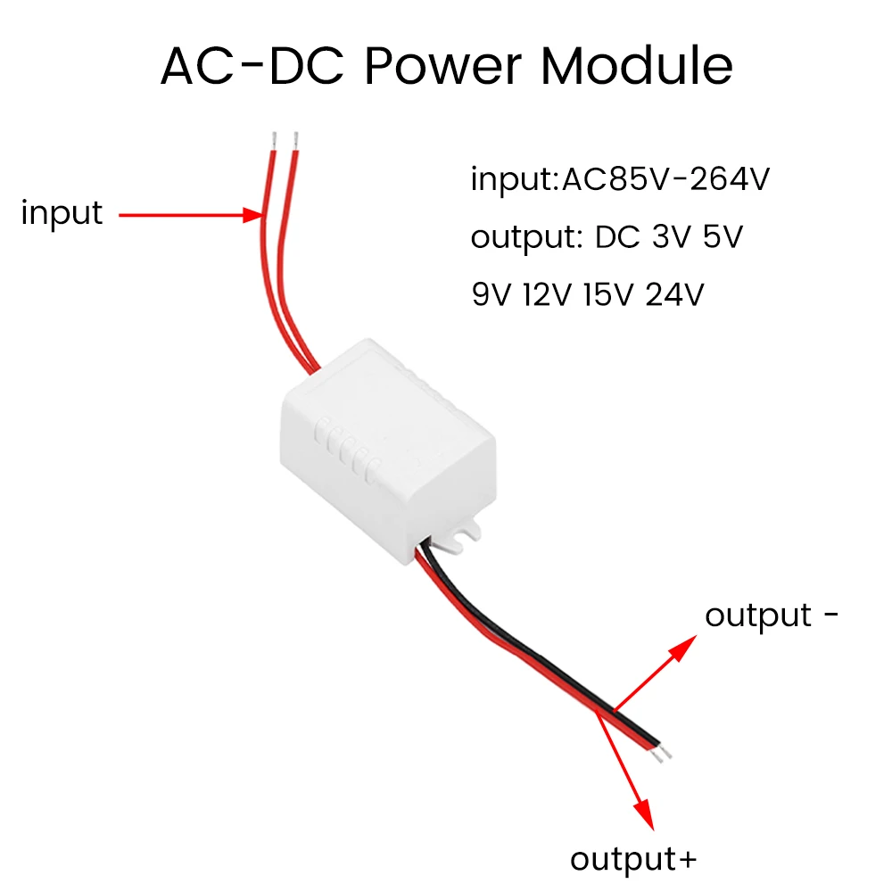 AC-DC Power Supply Module AC110V 220V 230V To DC 3.3V 5V 12V 24V Mini Buck Converter 3W Led Isolated Voltage Stabilized