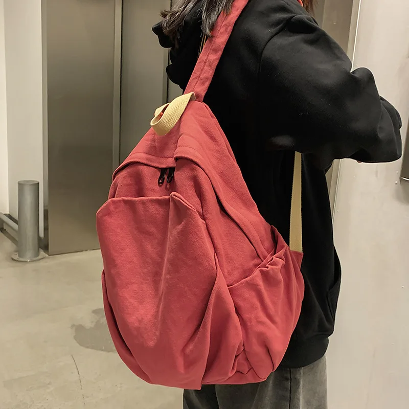 Retro Backpack Men Women with The Same Style of High School Students Simple All-in-one Large Capacity Travel Backpack Wholesale