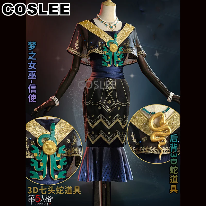 Cospee Game Identity V Yidhra Costume Cosplay Messenger Anniversary Celebration Gold Skin Rare Dress Halloween Party Outfit Wome