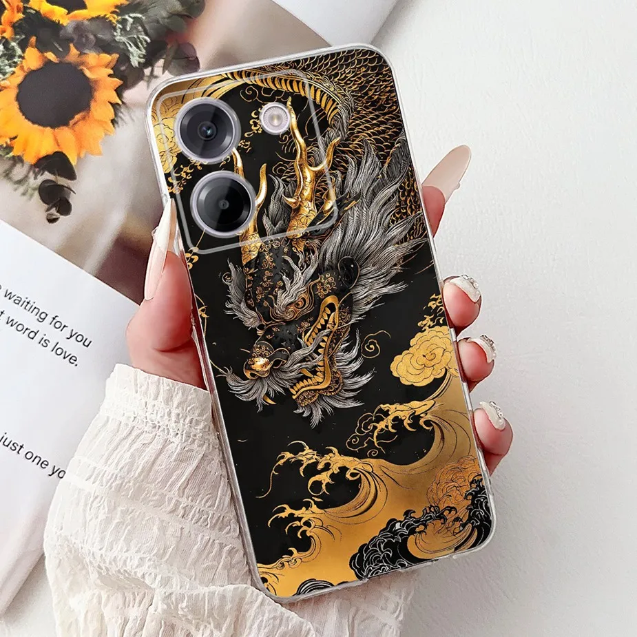 Luxury Fashion Painted Clear Silicone Phone Case - Slim Design