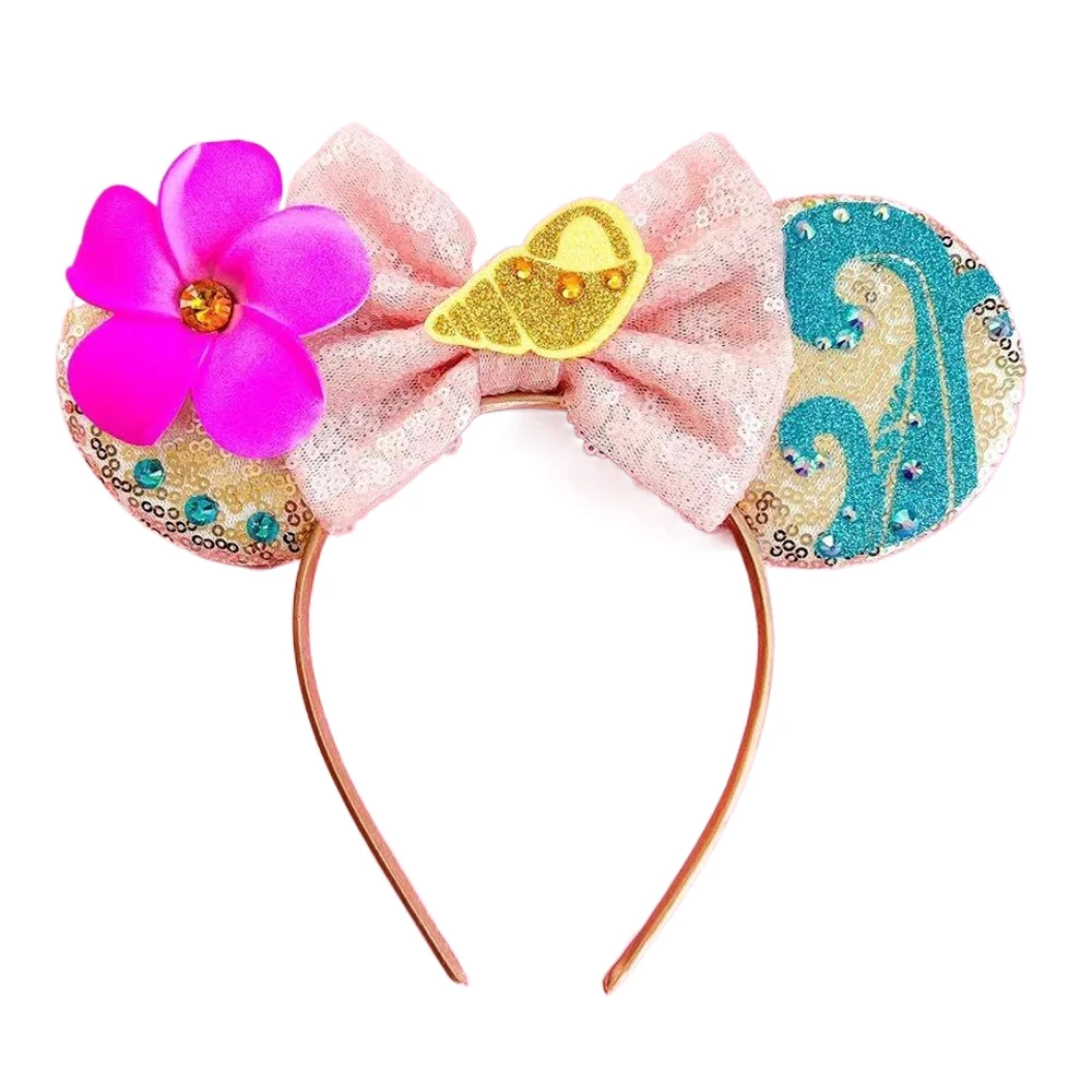 Hair Headband Accessories Mickey Mouse Ears Headband Kid Adult Festival Party Sequins Bow Women Baby Girl Gift