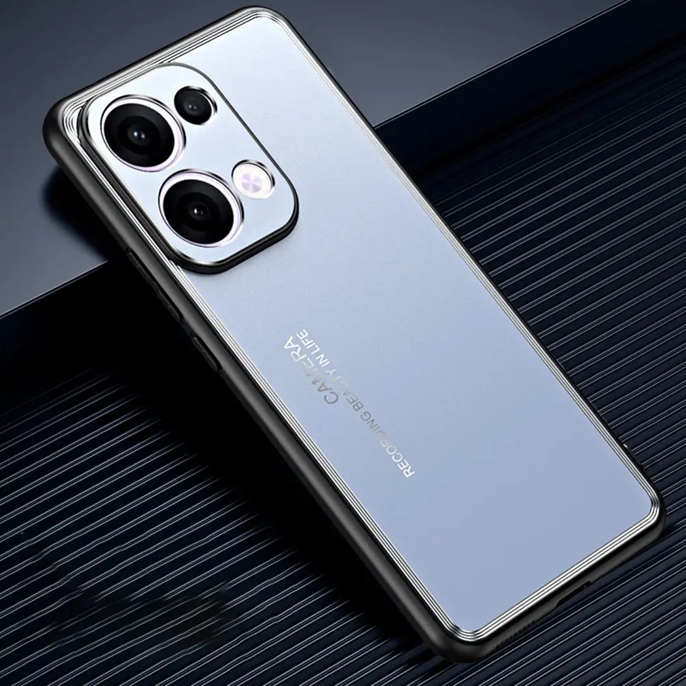 Matte Metal Shockproof Silicone Bumper Phone Case