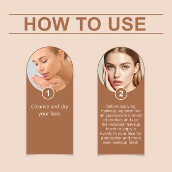 SPF 30 Tinted Moisturizer BB Cream with Hyaluronic Acid Hydrating Skin Tint Natural Glow Foundation & Eco Brush Face Makeup 5