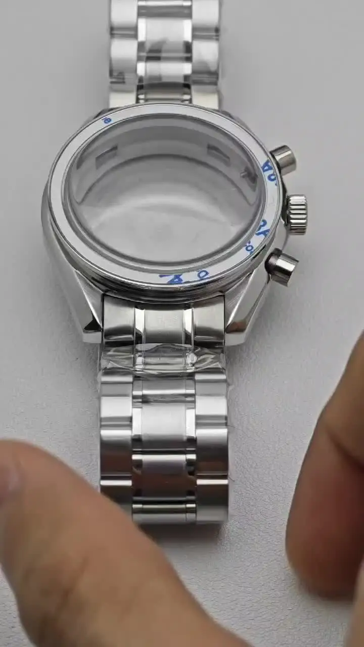 男性用金属ケース,時計ケース20mm,vk63ムーブメントに適合