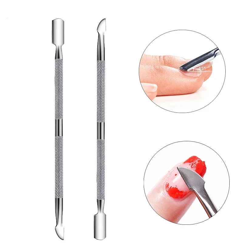 Dead Skin Stainless Steel Double-ended Cuticle Pusher Push Remover For Pedicure Manicure Nail Art Cleaner Care Tool