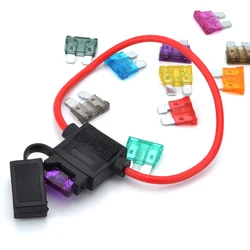 Durable Waterproof Automotive Fuse Holder Box with Assorted Fuses (1Set)