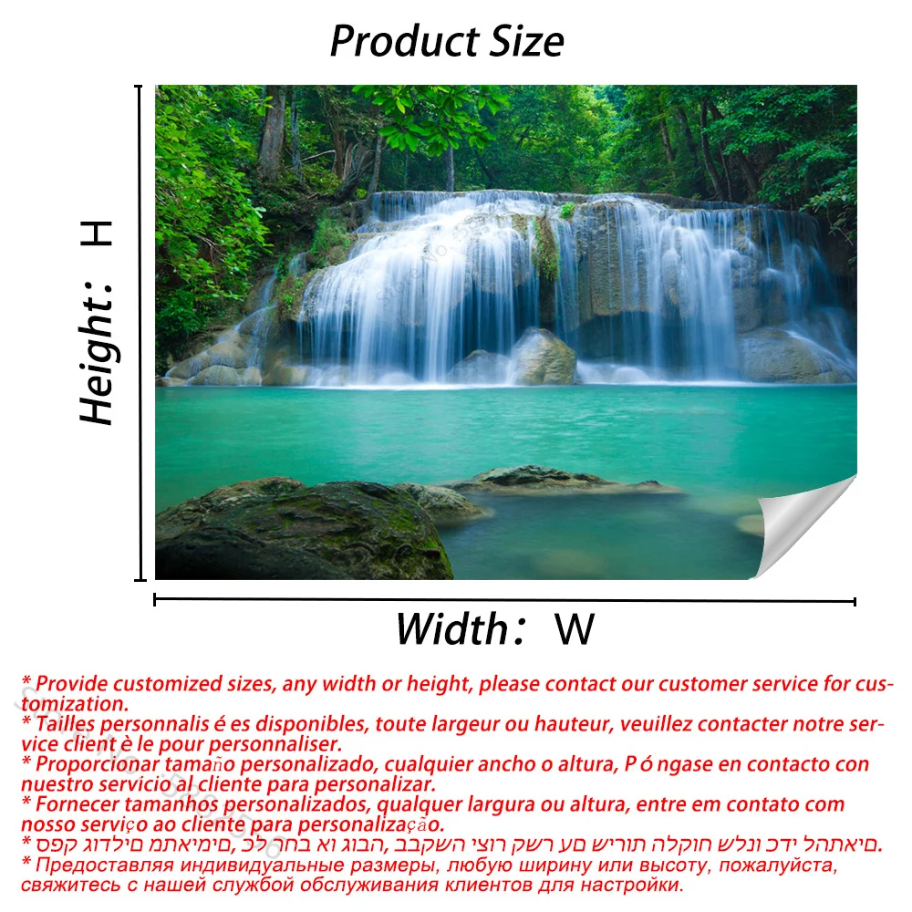 Personalizado mural papel de parede 3d cachoeira natureza grande pintura  parede sala estar tv sofá quarto estudo decoração casa paisagem - AliExpress, image size:1000x1000