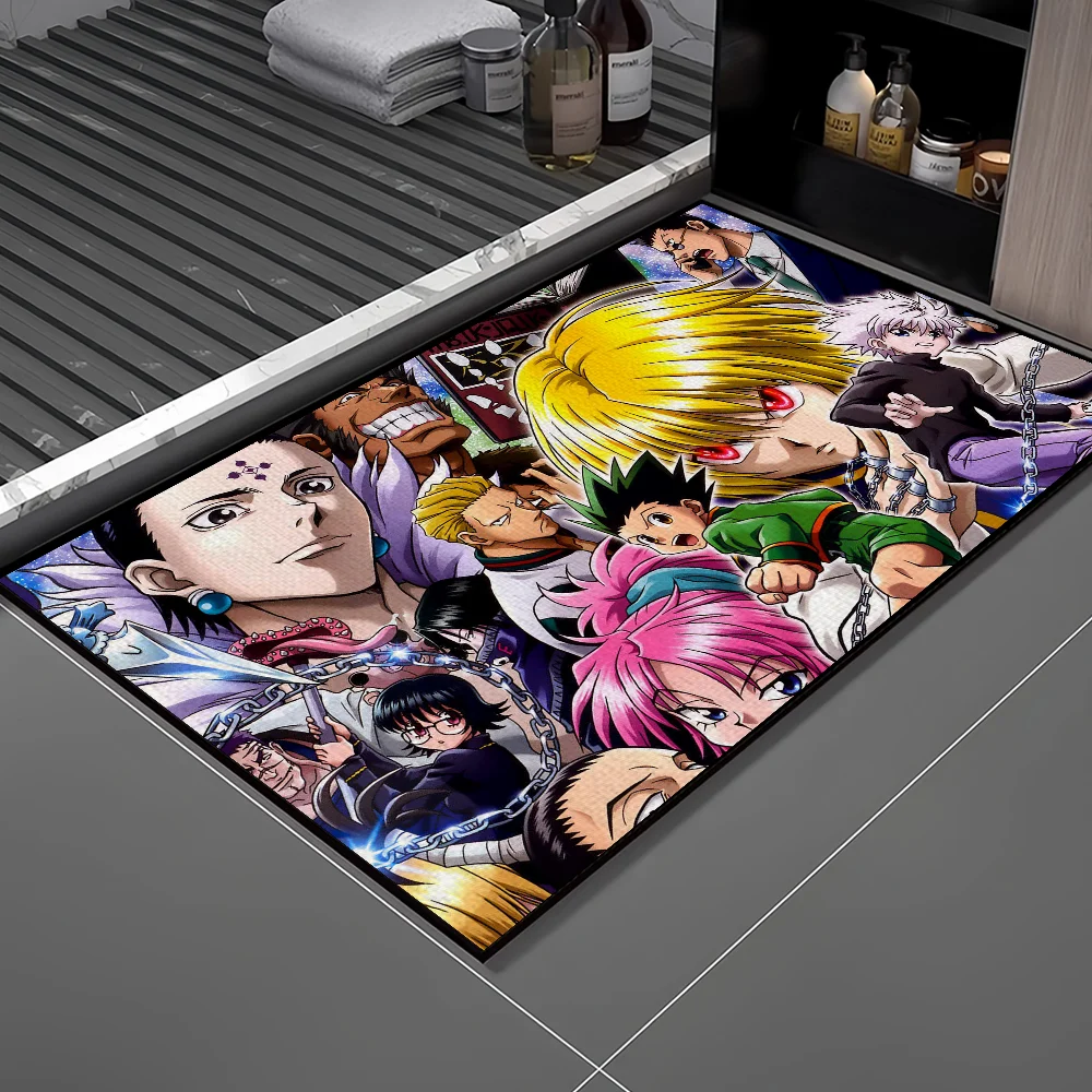 Cool HUNTER X HUNTER Anime Door Mat Welcome Entrance Balcony Bathroom Floor Non-slip Rug Bedroom Carpet Home Decoration 4