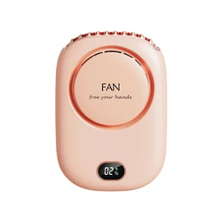 Compact Rechargeable Bladeless Turbo Fan - Ultra Quiet Handheld Fan for Outdoor Sports and Travel (Pink)