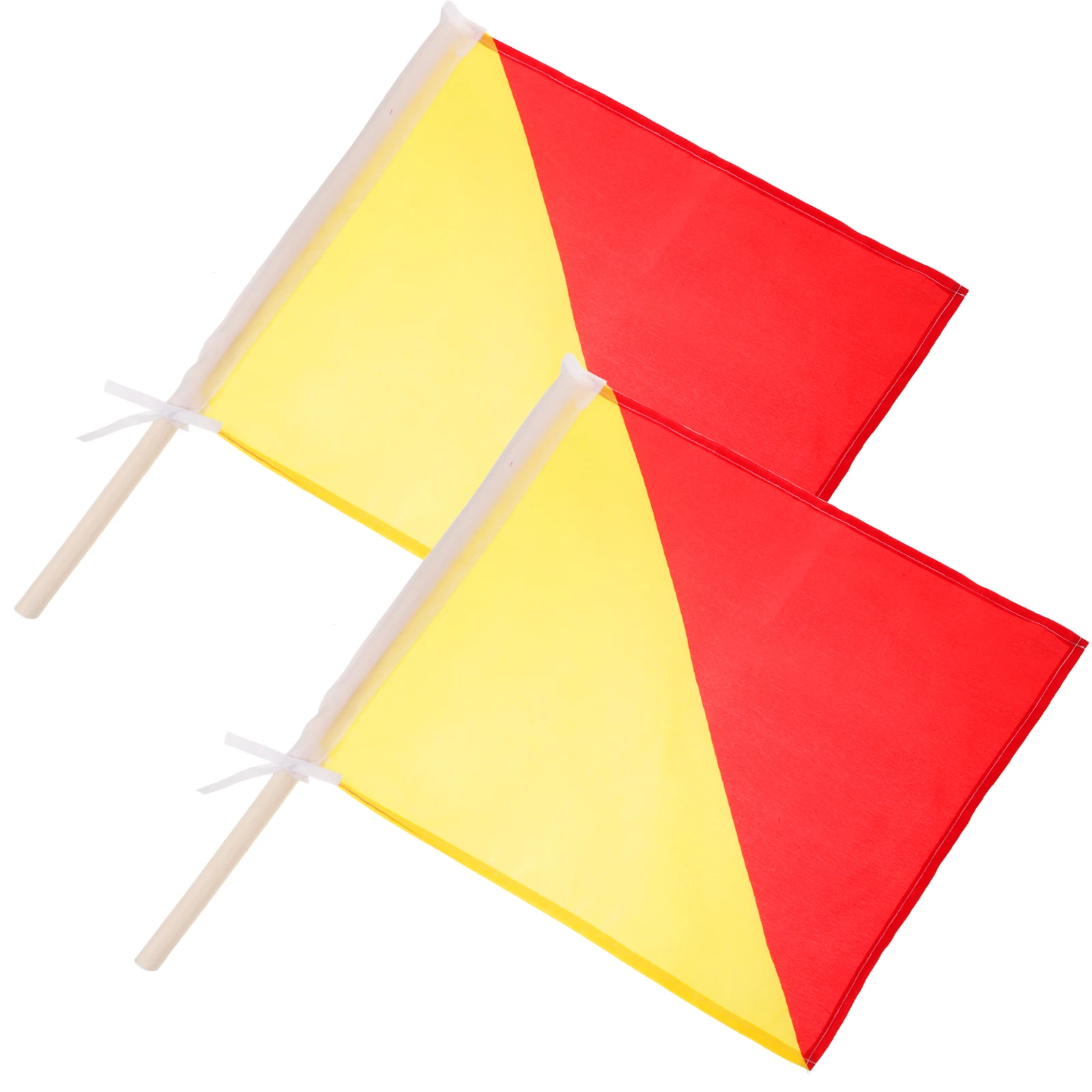 

2pcs Waving Match Signal Flag Language Flag Handheld Signal Flag Polyester Racing Match Waving Flag Commanding Handheld Flag