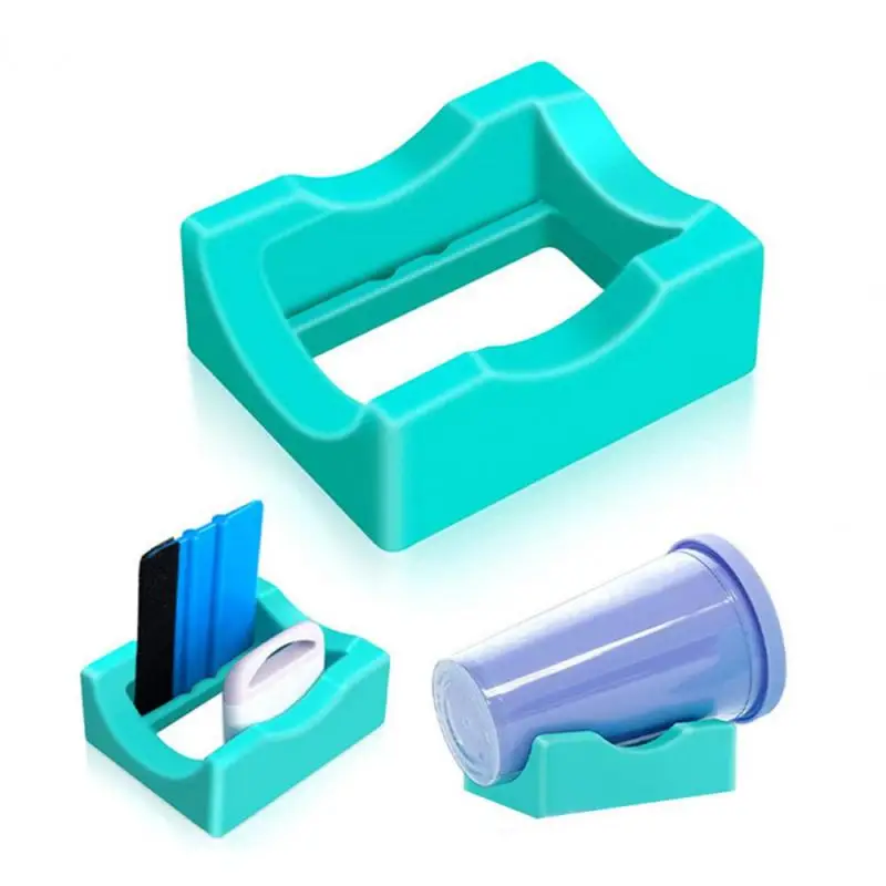 Cup Storage Holder Small Silicone Mug Glass Cup Cradle with Builts-in Slot Tumbler Holder for Crafts Decals Small Tumbler Stand Cup Holder