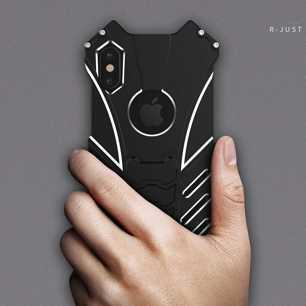 

R-just Phone Case For Apple Iphone XS Max Cover Armor Aluminum Alloy Metal Capinhas Coque Cover For Iphone Xs Max Xr 10 Cases