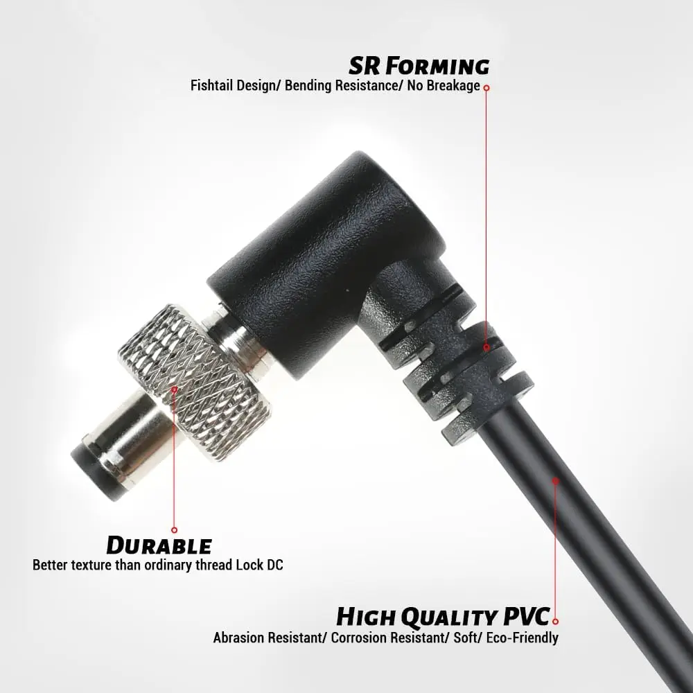 알빈 케이블 D-Tap - 잠금 DC 5.5 2.1 아토모스 모니터 전원 케이블 (비디오 장치 PIX-E7 PIX-E5 7 터치스크린 디스플레이 호환)