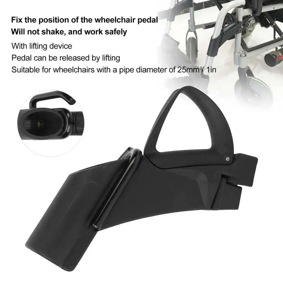 Wheelchair Footrest Holder Foot Pedal Mount for Wheelchair Pedal Position Fixing Lifting Device Replacement Wheelchair Accessory 2