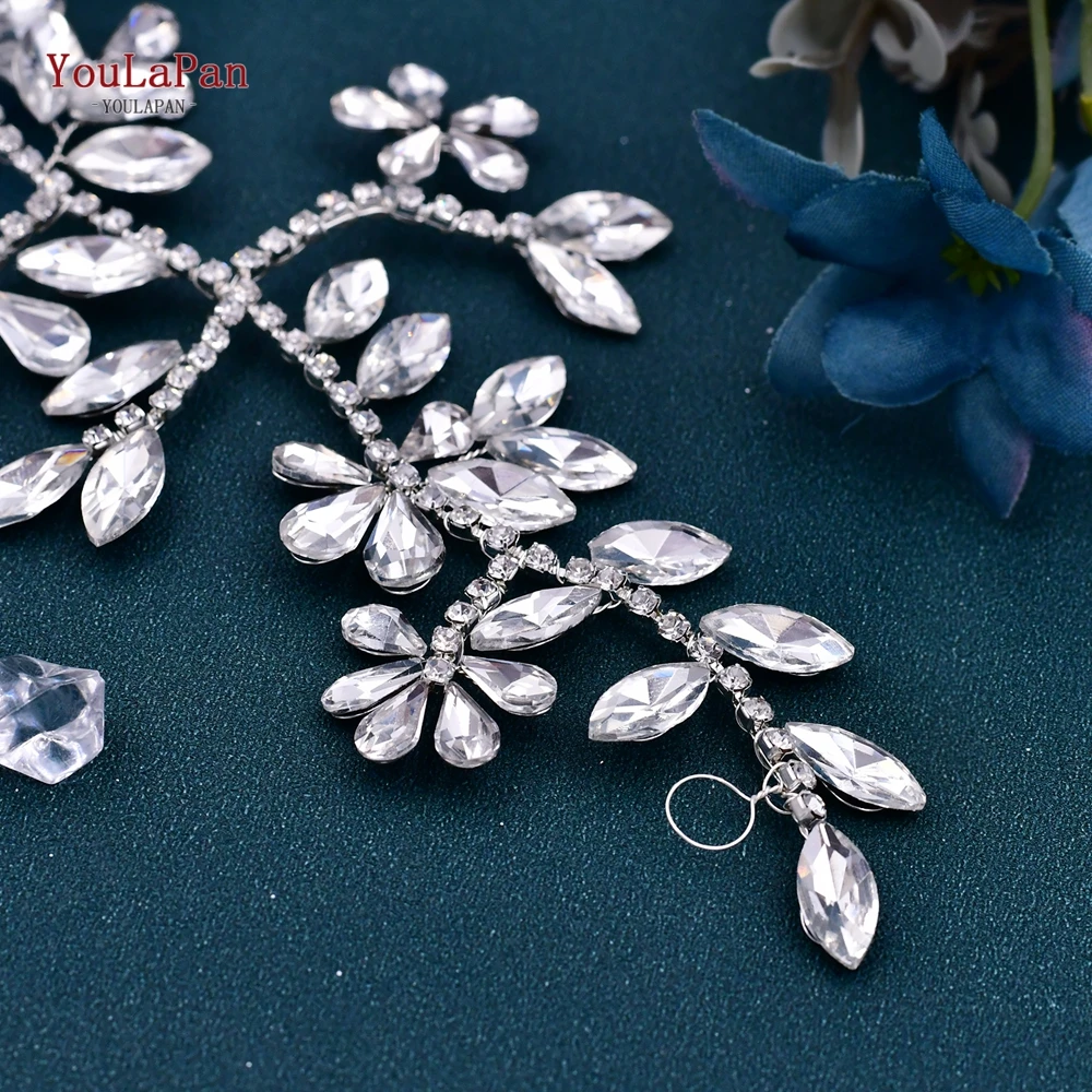 YouLaPan Bling Rhinestone Waist Belt Woman Wedding Dress Accessories Dresses Applications Sash Belt SH239