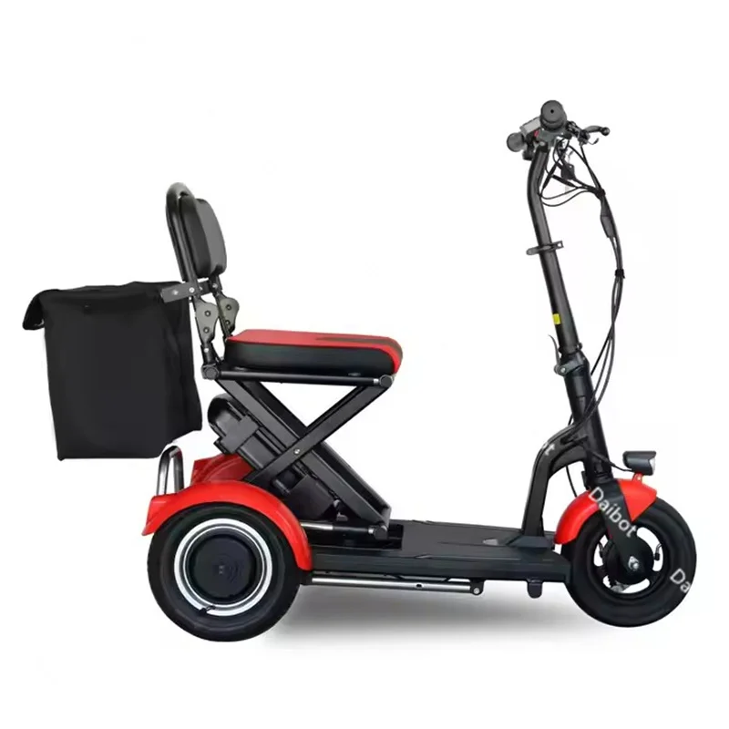 3 Wheel Travel Mobility Scooter For Seniors Foldable Lightweight 600W Dual Motor Adult Electric Tricycle Scooter For Elderly