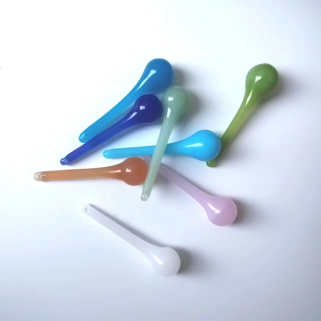 10pcs Opaque Color 16*60mm Crystal Chandelier Hanging Drop Raindrop Pendants Glass Curtain Lamp Candlestick Adornment Decor