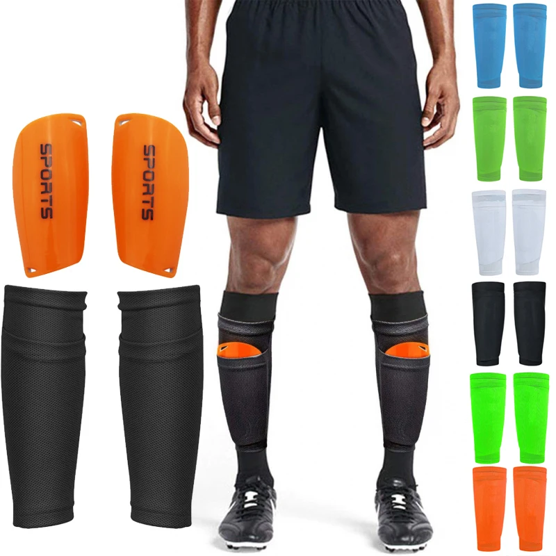 1 Pair Soccer Football Shin Guard Teens Socks Pads Professional Shields Legging Shinguards Sleeves Protective Gear soccer shin guards shin guard pads
