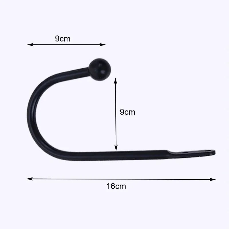 2PCS Retro Iron Simple Roundhead U-shaped Wall Hook Curtain Accessories Bedroom Kitchen Bathroom Hook with Screw 2023 New