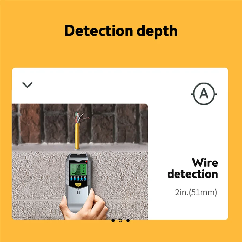 B92B-5-In-1 Electronic Detector Wall Stud Finder Sensor Wall Scanner Edge Center Detect Wood /Metal/AC Live Wires Inside
