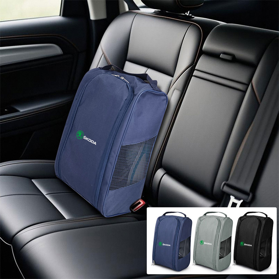 Car Portable Golf Shoe Bag Breathable Dustproof Football Tennis Shoes Pocket For Skoda Kodiaq Octavia Fabia Karoq Enyaq Kamiq RS
