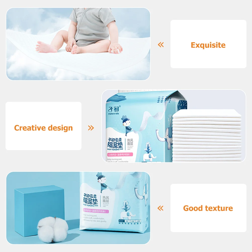 20 Pcs Disposable Urine Pad Baby Diapers Portable Changer Ecological for Alese Care Waterproof Changing Mat