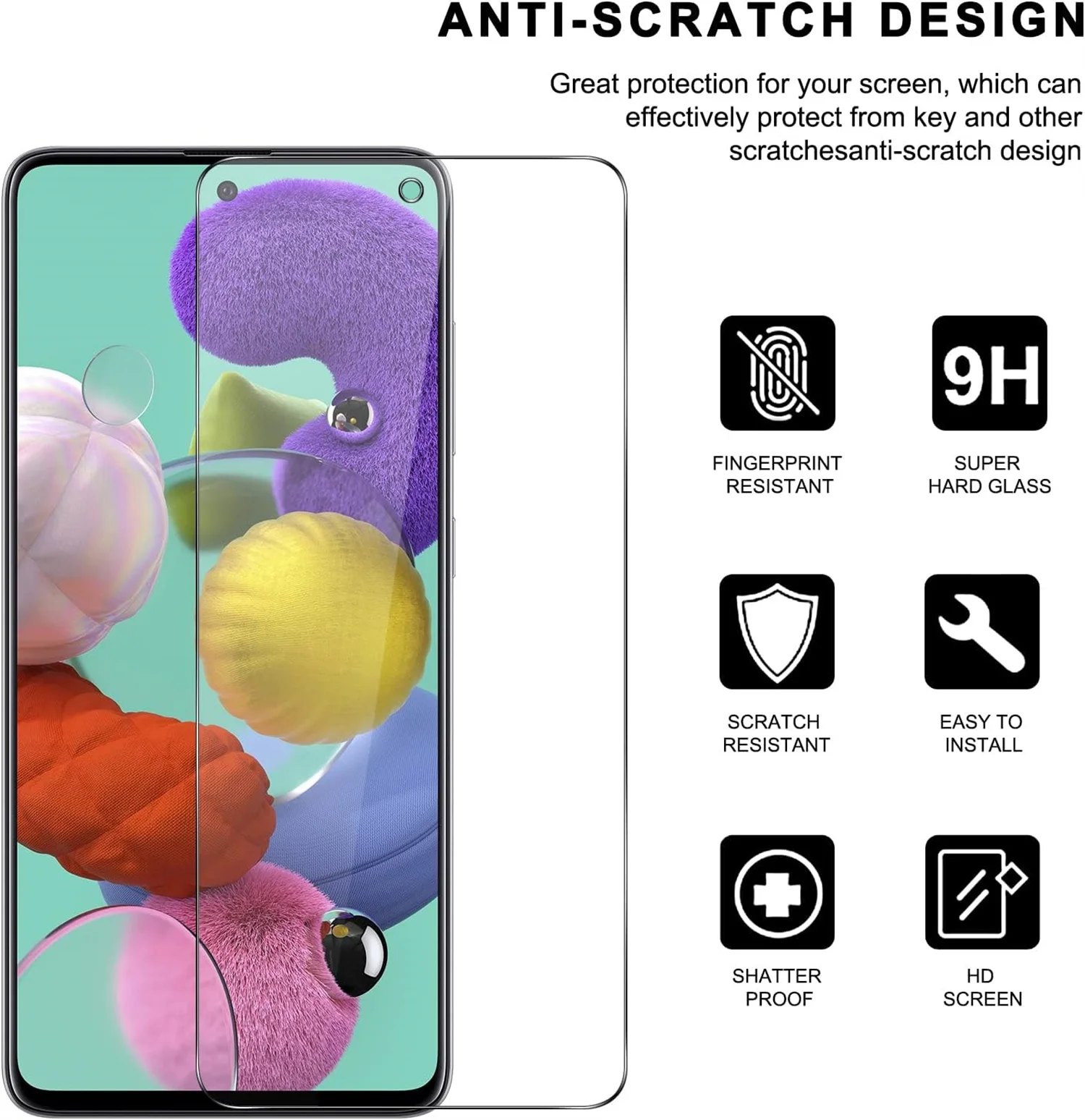 High-Definition Anti-Drop Tempered Glass Screen Protector