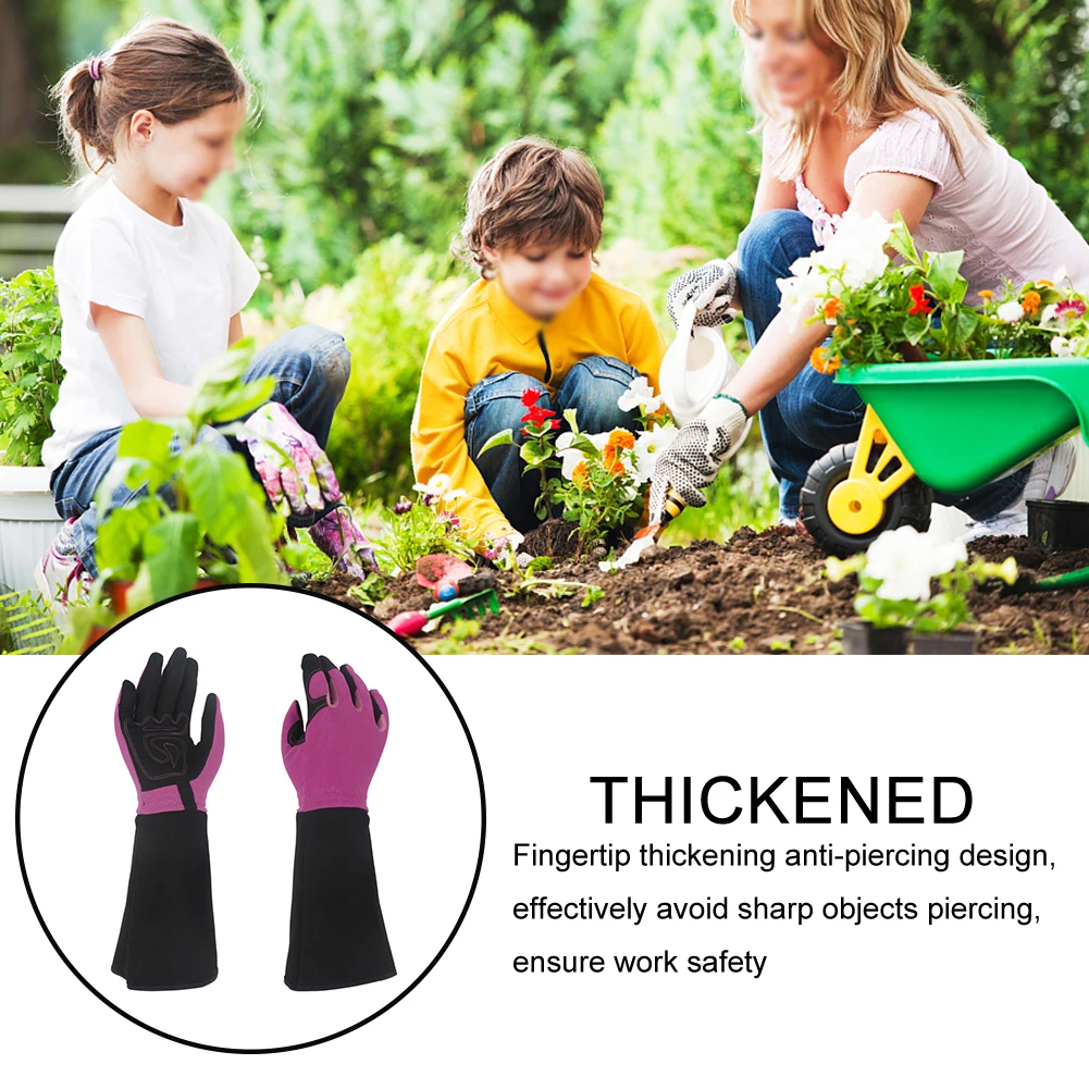 1pair Thorn Proof Gardening Gloves Protective Tools Working Long Sleeve Women Men Soft Trimming Rose Pruning.jpg