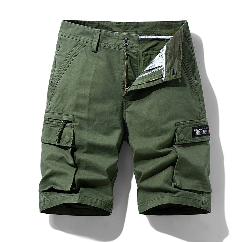 Loose Cropped Pants Men's High-End Jungle Mountaineering Summer New Cargo Shorts Casual All-Matching Straight Multi-Pocket Pants 2